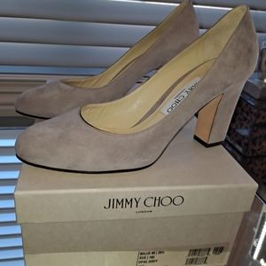 Jimmy Choo Billie 85 opal grey suede pump size 39.5